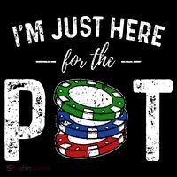 Poker I'm Just Here For The Pot Funny City Backpack