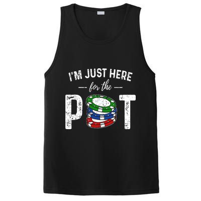 Poker I'm Just Here For The Pot Funny PosiCharge Competitor Tank