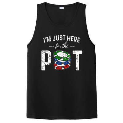 Poker I'm Just Here For The Pot Funny PosiCharge Competitor Tank