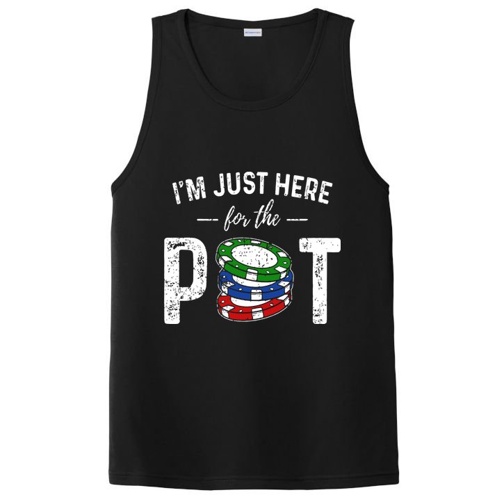 Poker I'm Just Here For The Pot Funny PosiCharge Competitor Tank