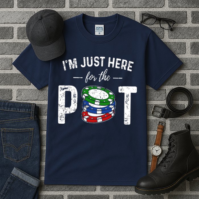 Poker I'm Just Here For The Pot Funny Tall T-Shirt