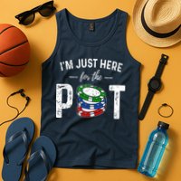 Poker I'm Just Here For The Pot Funny Tank Top