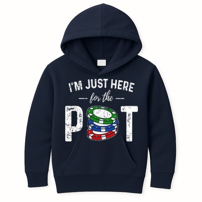 Poker I'm Just Here For The Pot Funny Kids Hoodie