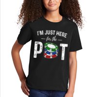 Poker I'm Just Here For The Pot Funny Kids T-Shirt