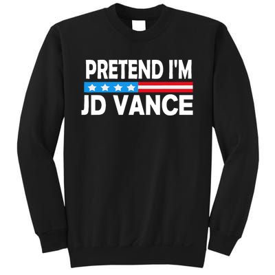 Pretend IM Jd Vance Funny Lazy Halloween Costume Sweatshirt