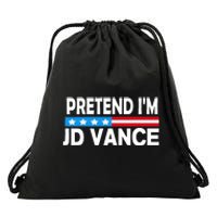 Pretend IM Jd Vance Funny Lazy Halloween Costume Drawstring Bag