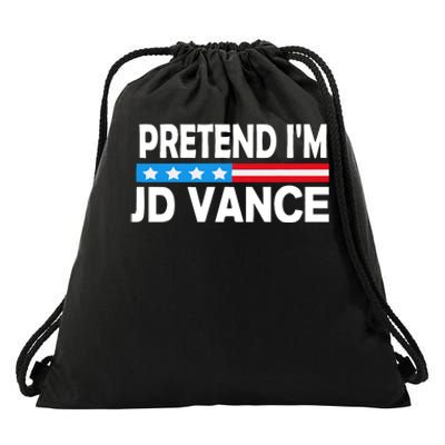 Pretend IM Jd Vance Funny Lazy Halloween Costume Drawstring Bag