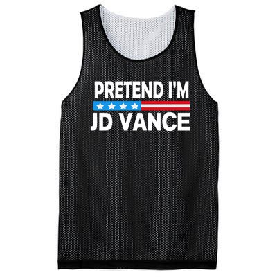 Pretend IM Jd Vance Funny Lazy Halloween Costume Mesh Reversible Basketball Jersey Tank