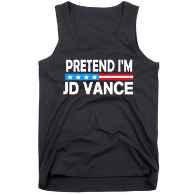 Pretend IM Jd Vance Funny Lazy Halloween Costume Tank Top