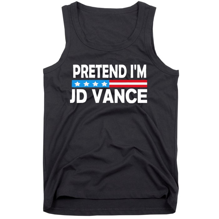 Pretend IM Jd Vance Funny Lazy Halloween Costume Tank Top