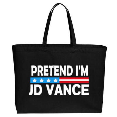 Pretend IM Jd Vance Funny Lazy Halloween Costume Cotton Canvas Jumbo Tote