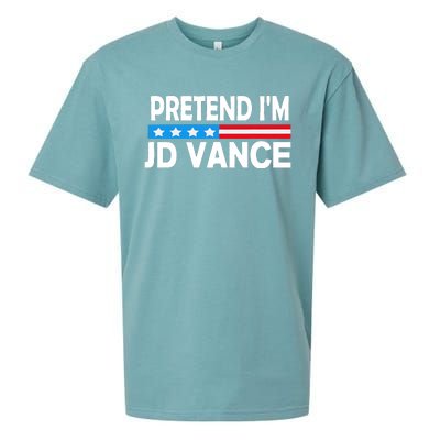 Pretend IM Jd Vance Funny Lazy Halloween Costume Sueded Cloud Jersey T-Shirt