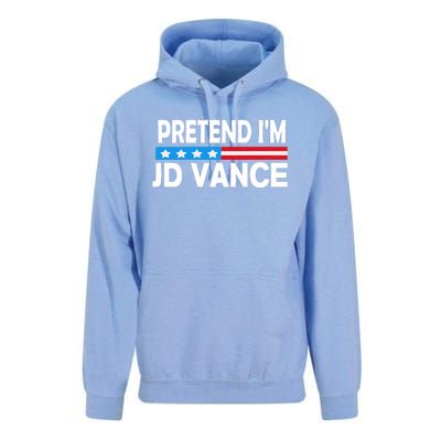 Pretend IM Jd Vance Funny Lazy Halloween Costume Unisex Surf Hoodie