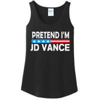 Pretend IM Jd Vance Funny Lazy Halloween Costume Gift Ladies Essential Tank