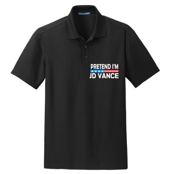 Pretend IM Jd Vance Funny Lazy Halloween Costume Gift Dry Zone Grid Polo