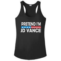 Pretend IM Jd Vance Funny Lazy Halloween Costume Gift Ladies PosiCharge Competitor Racerback Tank