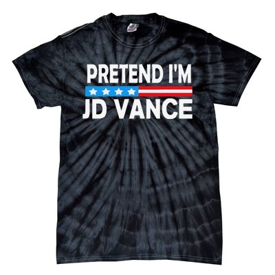 Pretend IM Jd Vance Funny Lazy Halloween Costume Gift Tie-Dye T-Shirt