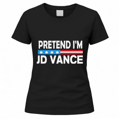 Pretend IM Jd Vance Funny Lazy Halloween Costume Gift Women's T-Shirt