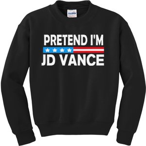 Pretend IM Jd Vance Funny Lazy Halloween Costume Gift Kids Sweatshirt