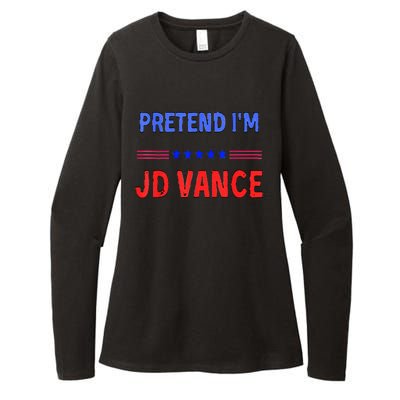 Pretend IM Jd Vance Funny Trump 2024 Lazy Halloween Costume Womens CVC Long Sleeve Shirt