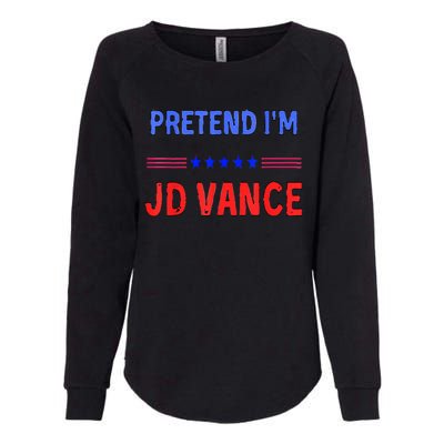 Pretend IM Jd Vance Funny Trump 2024 Lazy Halloween Costume Womens California Wash Sweatshirt