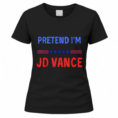 Pretend IM Jd Vance Funny Trump 2024 Lazy Halloween Costume Women's T-Shirt