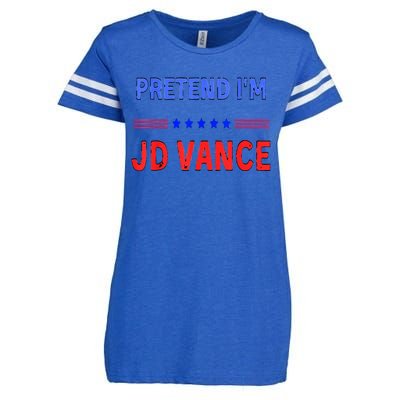 Pretend IM Jd Vance Funny Trump 2024 Lazy Halloween Costume Enza Ladies Jersey Football T-Shirt