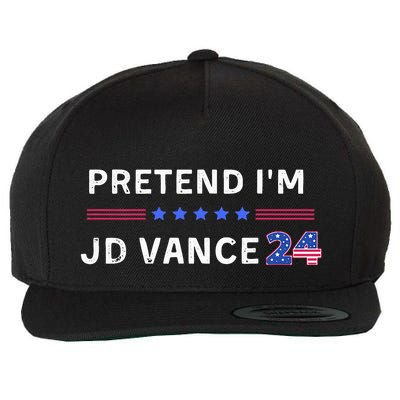 Pretend IM Jd Vance Funny Lazy Halloween Costume Wool Snapback Cap