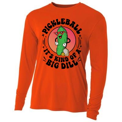 Pickleball ItS Kind Of A Big Dill Funny Paddleball Player Gift Cooling Performance Long Sleeve Crew