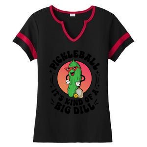 Pickleball ItS Kind Of A Big Dill Funny Paddleball Player Gift Ladies Halftime Notch Neck Tee