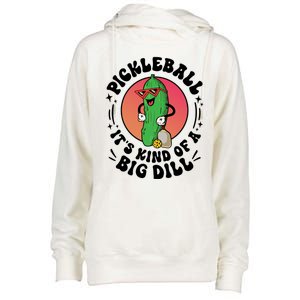 Pickleball ItS Kind Of A Big Dill Funny Paddleball Player Gift Womens Funnel Neck Pullover Hood