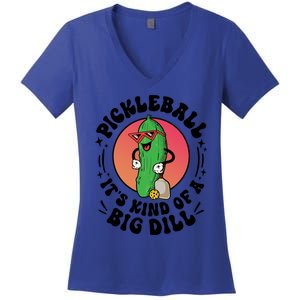 Pickleball ItS Kind Of A Big Dill Funny Paddleball Player Gift Women's V-Neck T-Shirt