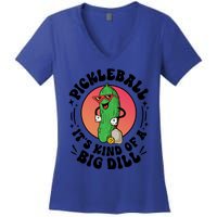 Pickleball ItS Kind Of A Big Dill Funny Paddleball Player Gift Women's V-Neck T-Shirt