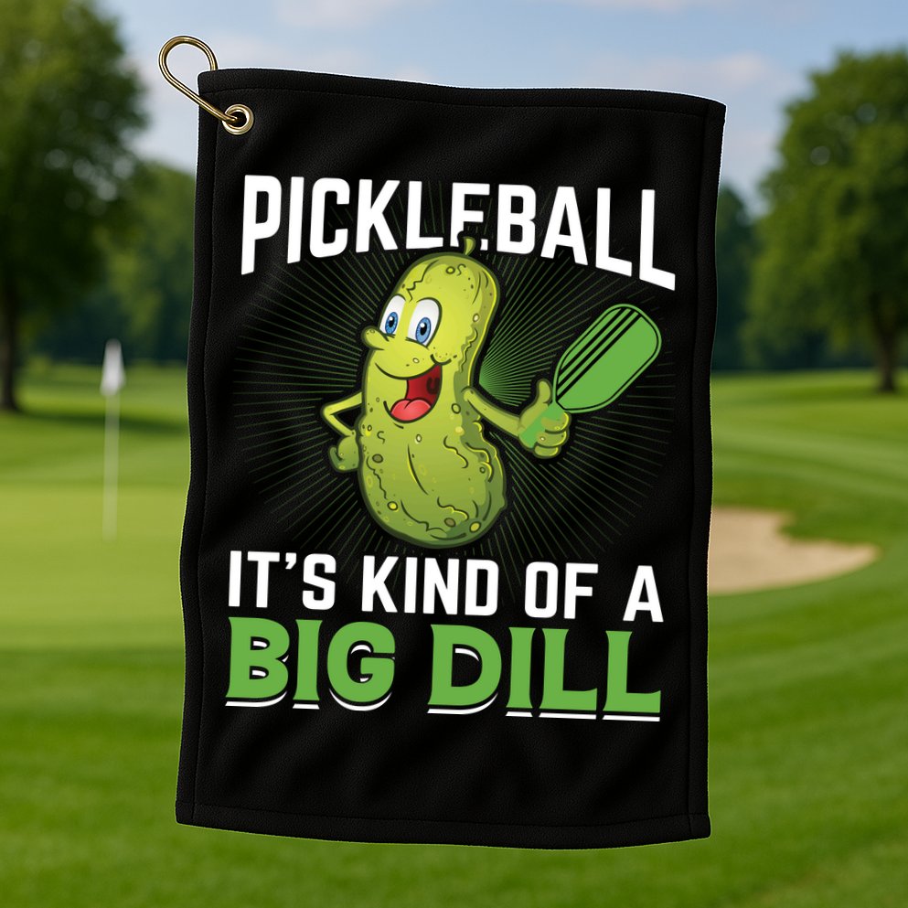 Pickleball It's Kind Of Big Dill Golf Towel