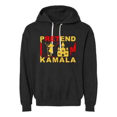 Pretend Im Kamala Witchy Madam President 2024 Garment-Dyed Fleece Hoodie