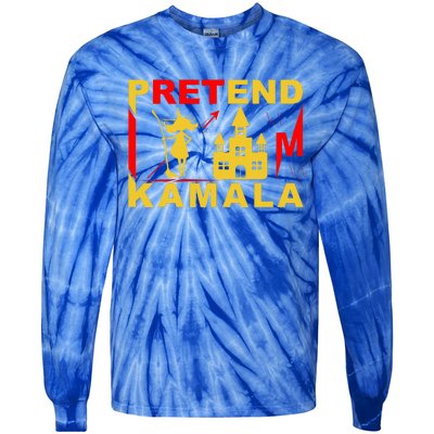 Pretend Im Kamala Witchy Madam President 2024 Tie-Dye Long Sleeve Shirt