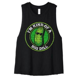 Pickle IM Kind Of A Big Dill Women's Racerback Cropped Tank