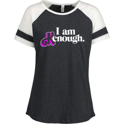 Pinky Im Ken I Am Ken Funny Enough For Men Women Kids Enza Ladies Jersey Colorblock Tee