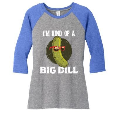 Pickle IM Kind Of A Big Dill Pickles Lover Cute Gift Women's Tri-Blend 3/4-Sleeve Raglan Shirt