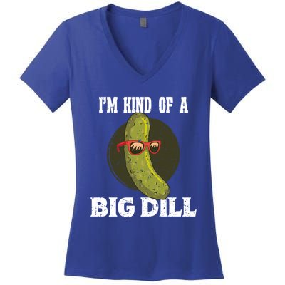 Pickle IM Kind Of A Big Dill Pickles Lover Cute Gift Women's V-Neck T-Shirt