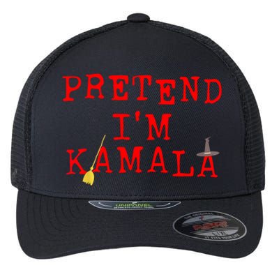 Pretend IM Kamala Flexfit Unipanel Trucker Cap