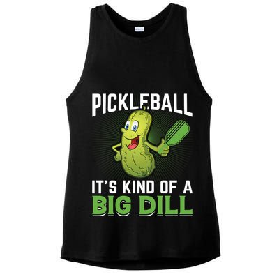 Pickleball It's Kind Of The Big Dill Ladies PosiCharge Tri-Blend Wicking Tank
