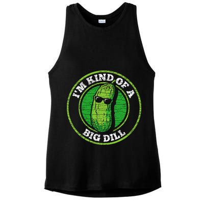 Pickle IM Kind Of A Big Dill Ladies PosiCharge Tri-Blend Wicking Tank