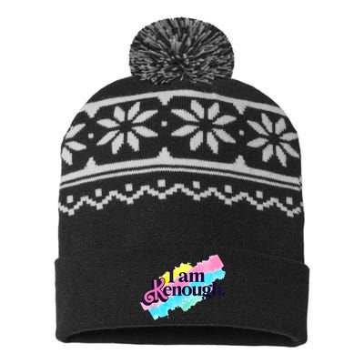 Pinky Im Ken I Am Ken Funny Enough USA-Made Snowflake Beanie