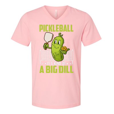 Pickle ItS Kind Of A Big Dill Funny Pickleball Paddleball V-Neck T-Shirt