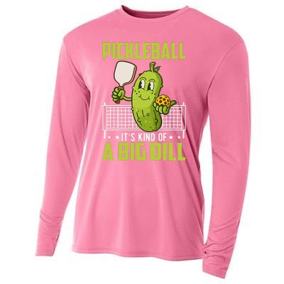 Pickle ItS Kind Of A Big Dill Funny Pickleball Paddleball Cooling Performance Long Sleeve Crew