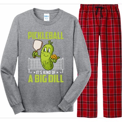 Pickle ItS Kind Of A Big Dill Funny Pickleball Paddleball Long Sleeve Pajama Set