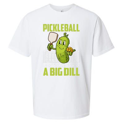 Pickle ItS Kind Of A Big Dill Funny Pickleball Paddleball Sueded Cloud Jersey T-Shirt