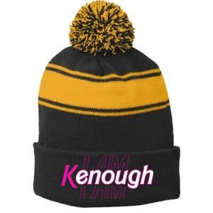 Pinky Im Ken I Am Kenough Funny Enough Stripe Pom Pom Beanie