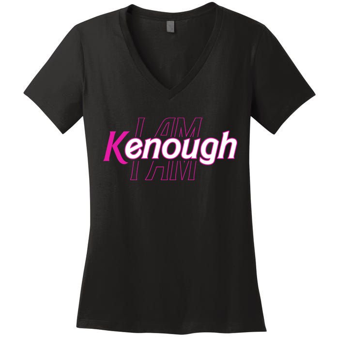 Pinky Im Ken I Am Kenough Funny Enough Women's V-Neck T-Shirt